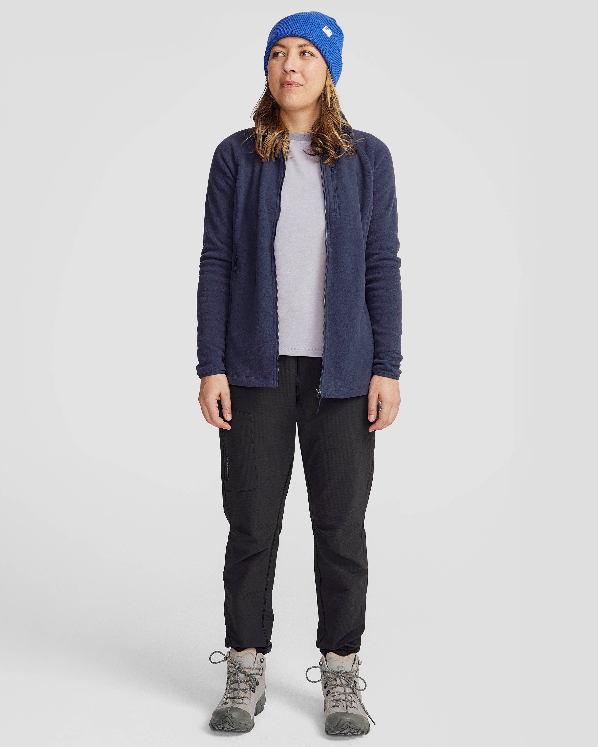Women's Ridge 100 PrimaLoft Bio Fleece Jacket - Warm Winter Coat, Water-Resistant & Eco-Friendly - Pure Navy - Perfect for Hiking, Camping & Outdoor Activities