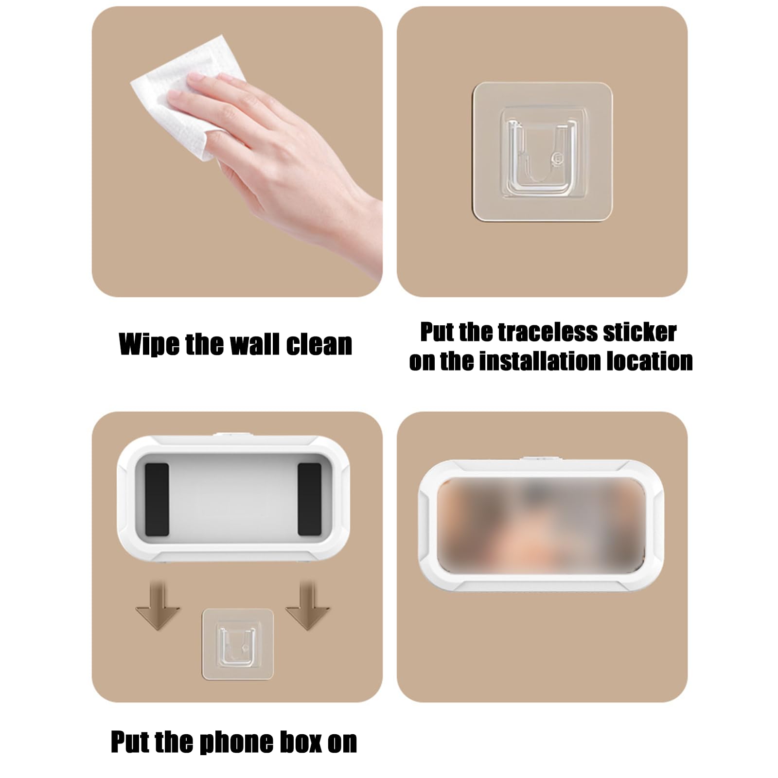 Showersafe Zencey Waterproof Shower Phone Holder - No Punch Wall Mount, 360° Rotatable & Retractable Shower Phone Case (7.75x4.45in) for iPhone/Samsung - Perfect for Bathroom, Pool & Beach Use (Pink)