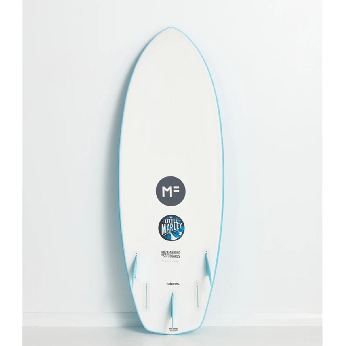 MF Mick Fanning Little Marley 5'8 Aqua Surfboard with Future Fins - High Performance Shortboard for Waves, Beach & Surfing Adventures