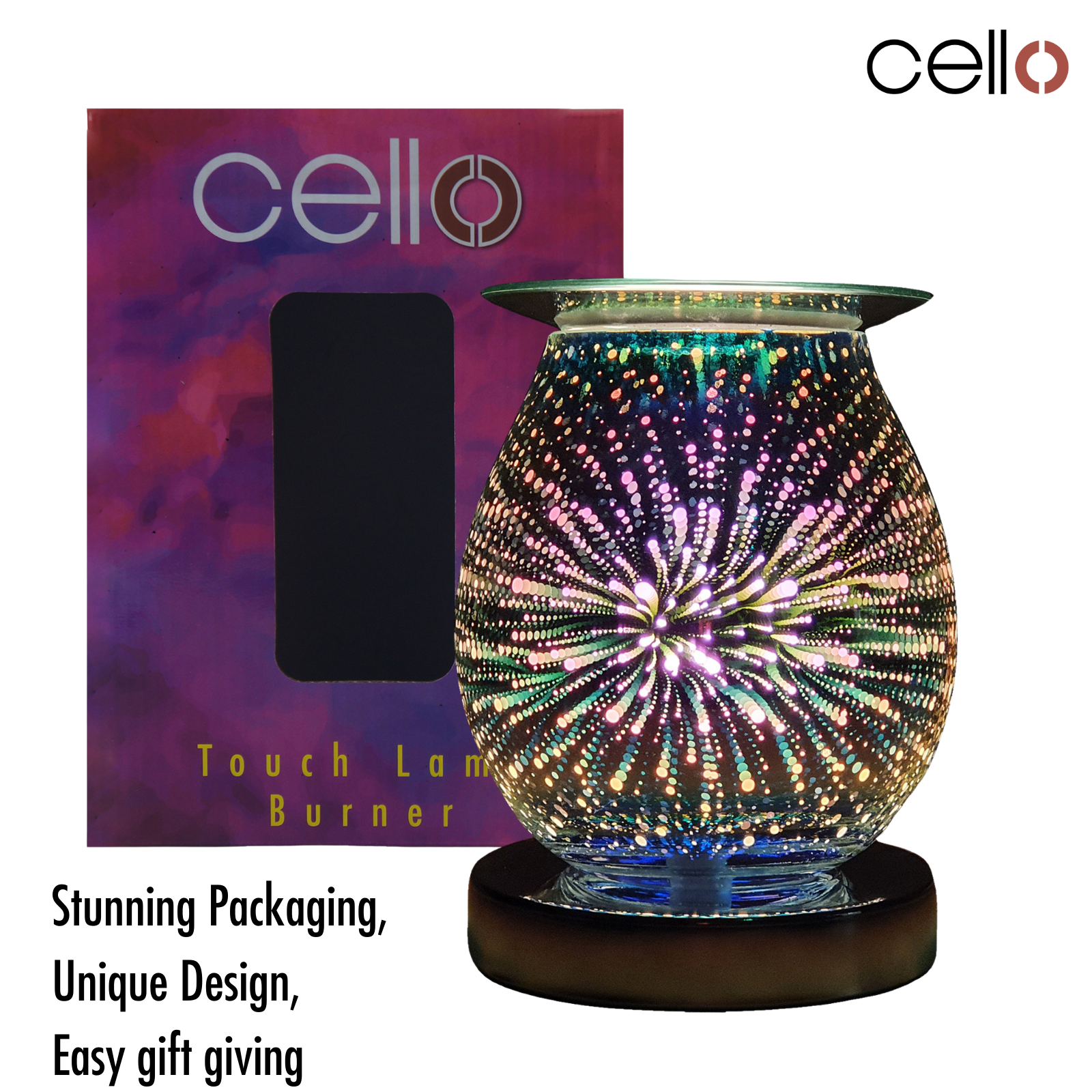 3D Pop Cello Electric Wax Warmer with Touch Control - Perfect for Aromatherapy, Home Decor, and Relaxation in Living Room, Bedroom, or Office