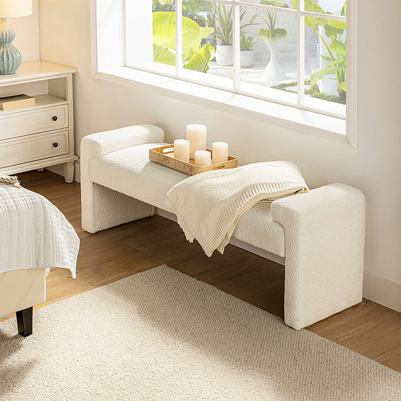 Vittoriano Upholstered Bed Foot Bench - Stylish Storage Ottoman for Bedroom, Living Room & Entryway - Perfect for Extra Seating, Shoe Storage & Home Decor