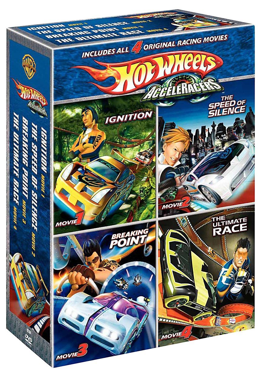 Hot Wheels Acceleracers Complete DVD Box Set - Ignition, Speed of Silence, Breaking Point & Ultimate Race - Action-Packed Racing Movies for Kids & Collectors - Perfect for Birthday Gifts & Family Movie Nights