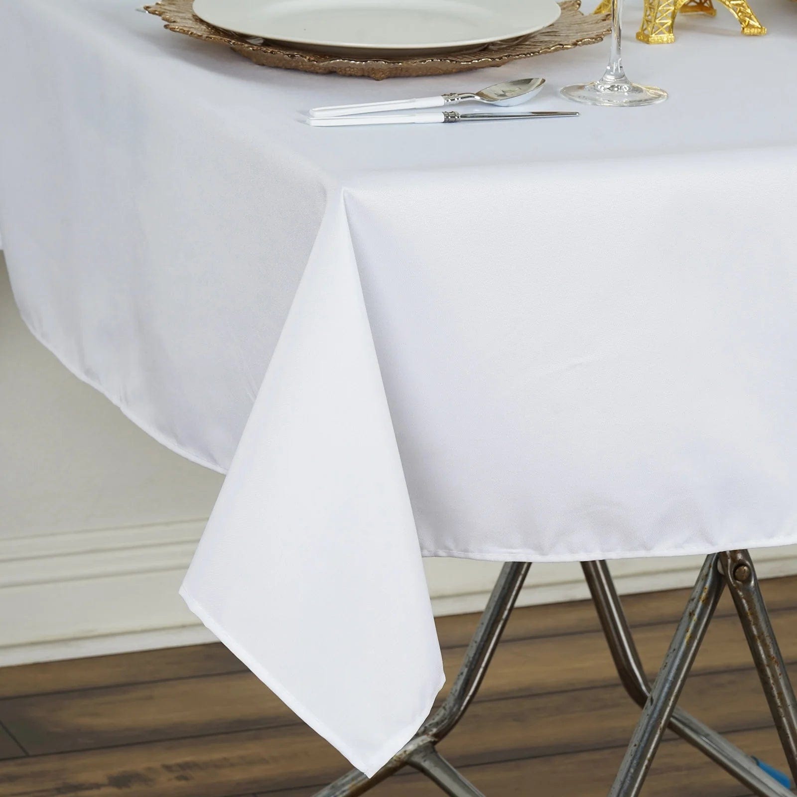 54x54 Inch Premium Square Polyester Tablecloth - Wrinkle & Stain Resistant - Perfect for Dining Tables, Parties, Weddings & Events