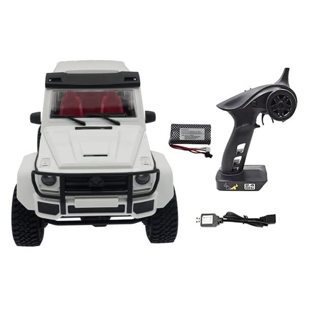 FMT R/C MN86 4WD 1/12 Scale 2.4GHz Remote Control G500 RC Rock Crawler Off-Road Truck - Ready-to-Run RTR Vehicle for Kids & Adults (White) | Perfect for Indoor/Outdoor Crawling, Trail Adventures & Backyard Racing