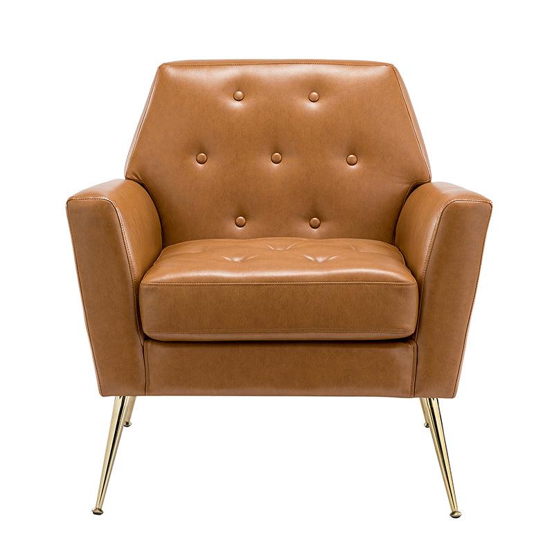 Raelynn Vegan Leather Armchair - Modern PU Leather Lounge Chair for Living Room, Office & Bedroom - Eco-Friendly Faux Leather Accent Chair for Home Decor