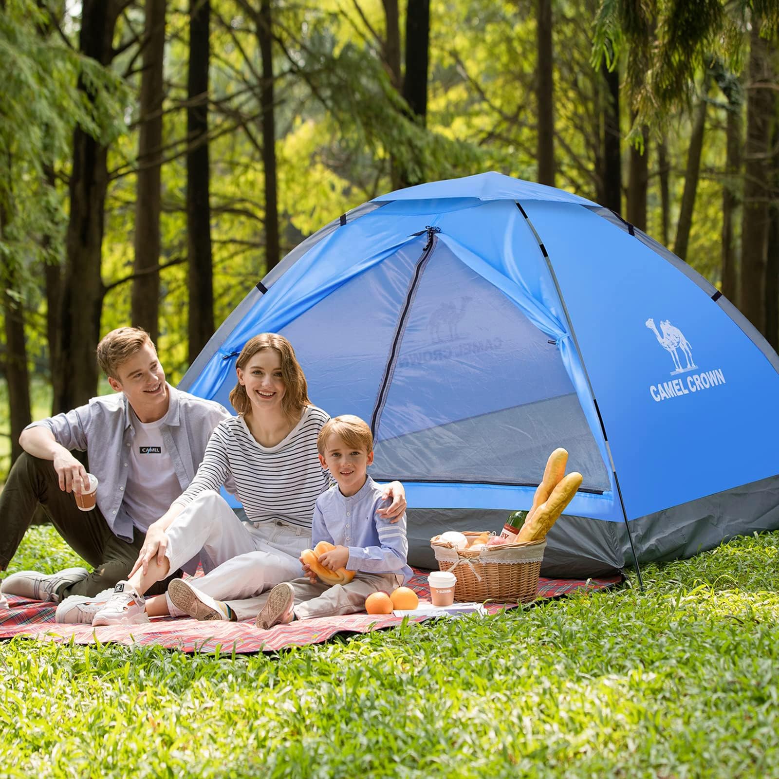 CAMEL CROWN 2-5 Person Waterproof Camping Tent - Lightweight for Hiking & Backpacking