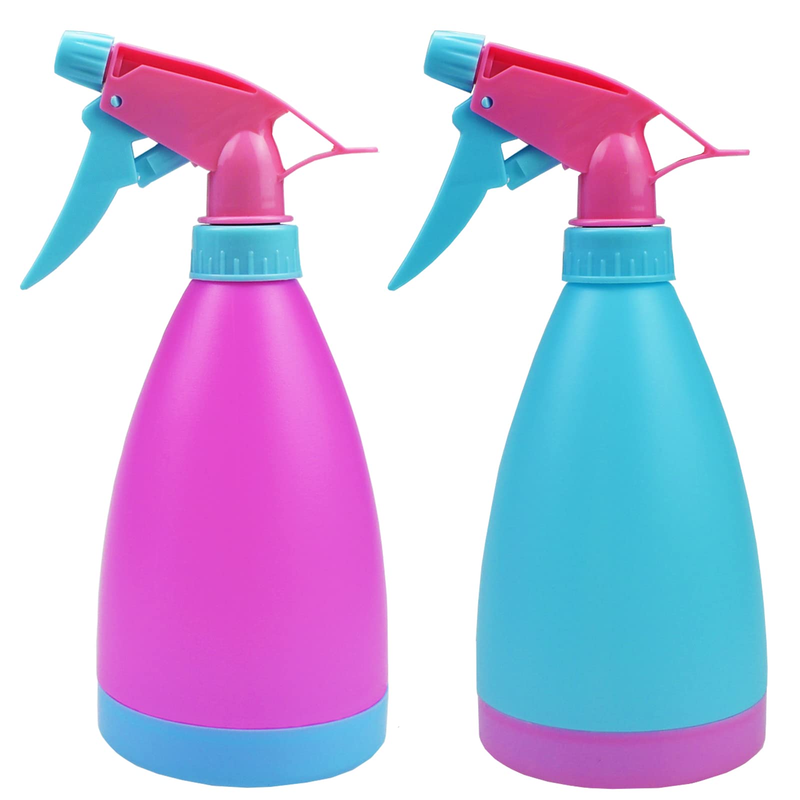 500ml Mist Spray Bottles 2-Pack - Leakproof Refillable Sprayer for Cleaning & Gardening