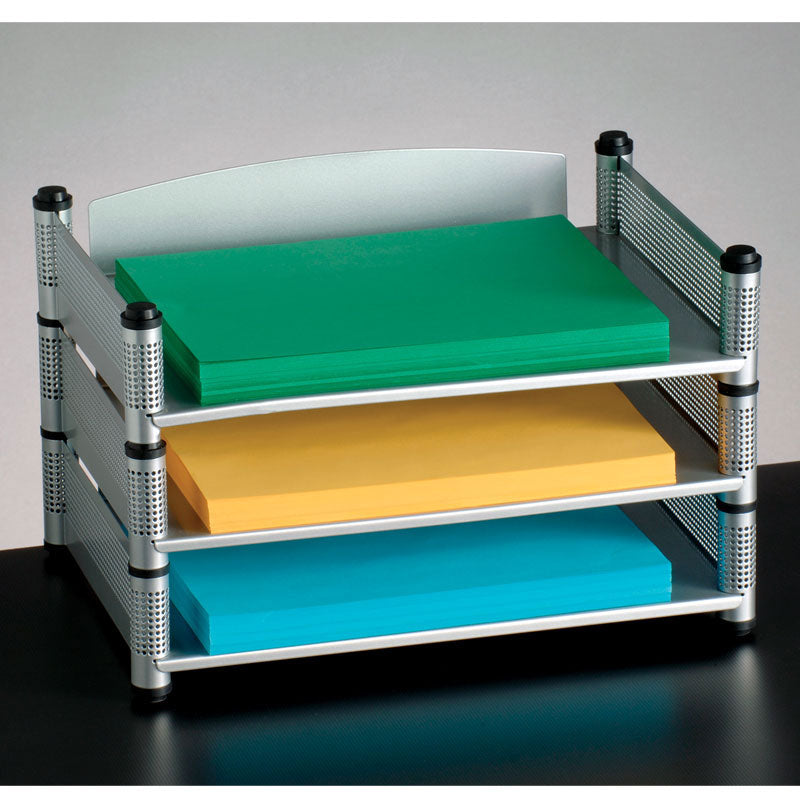 SteelWorx™ Stacking Letter Tray - Metal Desktop Organizer for Office Documents, Mail & Files - Perfect for Home Office, School & Workspace Organization