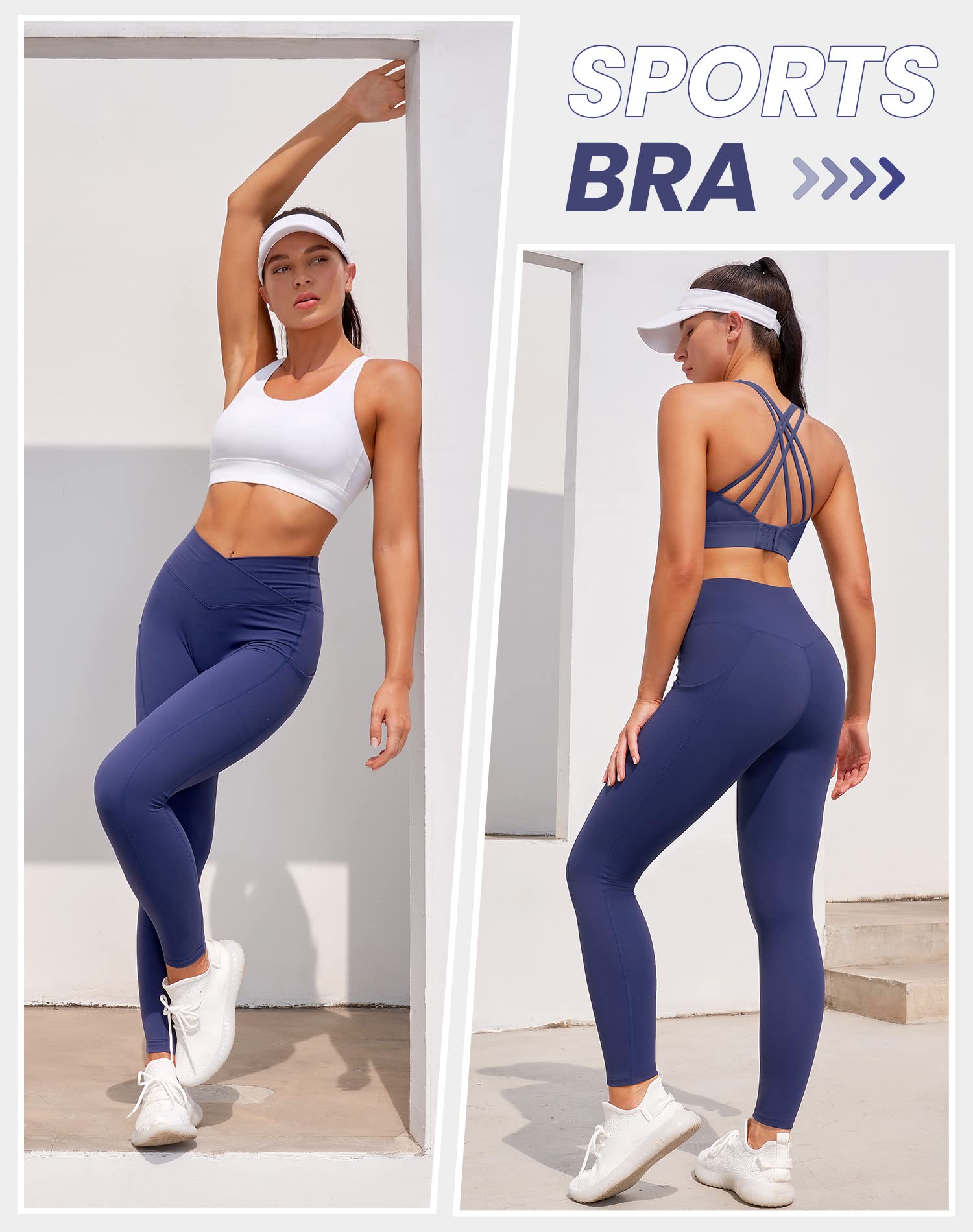 **IUGA High Impact Sports Bras for Women - Maximum Support for Large Bust, Padded & Strappy Design - Perfect for Running, Yoga & Intense Workouts**