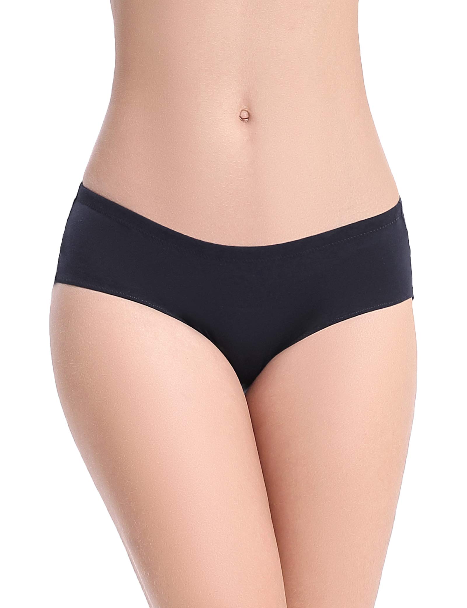 Women's Lace Back Underwear - Mid Rise Full Coverage Panties 4 Pack (Regular & Plus Size) | Comfortable & Breathable for Everyday Wear, Workout & Sleep