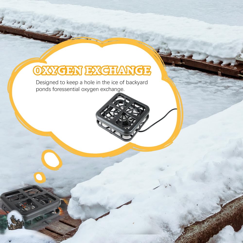 1000W Outdoor Pond Deicer with Thermostatic Control - Fish Pond Heater, Horse Water Heater, Chicken Water Warmer & Bird Bath Deicer for Winter Livestock - Perfect for Farm Animals, Backyard Ponds & Poultry Coops