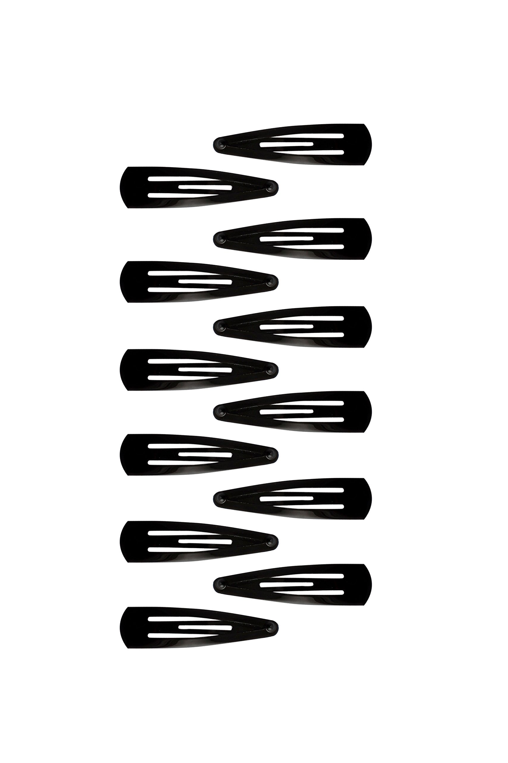 ACCESSHER Premium Black Tic Tac Hair Clips for Women & Girls | Strong Grip Snap Hair Pins | Stylish & Lightweight Hair Accessories | Perfect for School, Work, Wedding & Everyday Hairstyles
