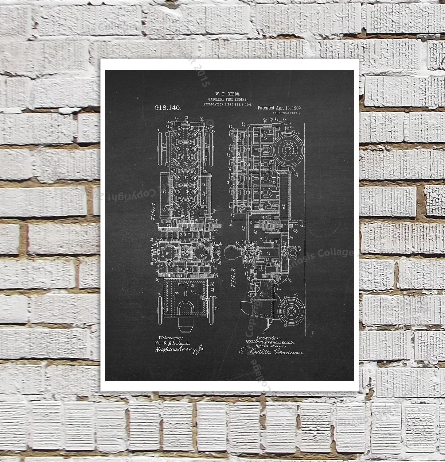Firefighter Posters Set of 4 - Unframed Fire Department Wall Art Decor for Boys Room & Fire Station Theme - Perfect for Home, Office & Classroom Decor