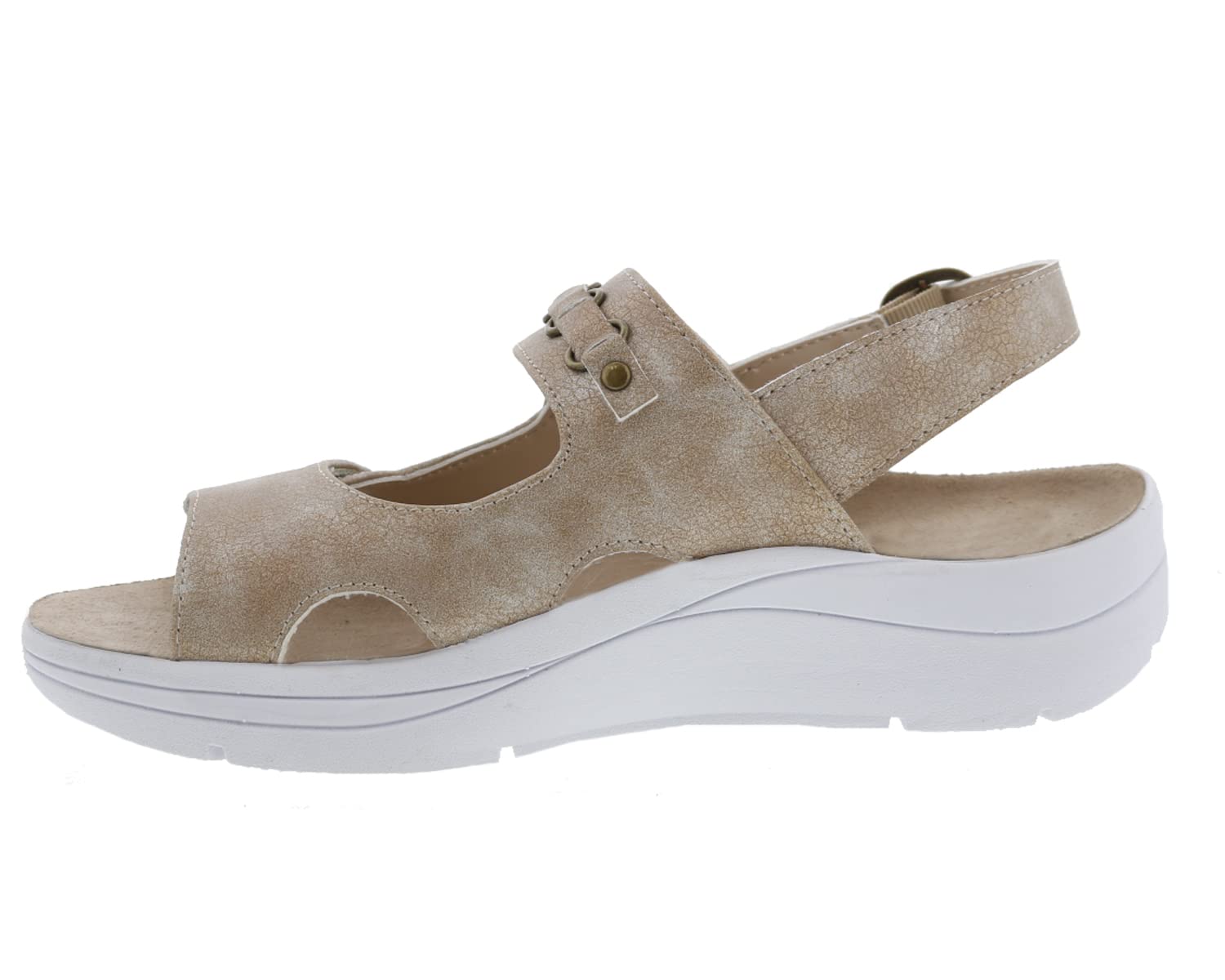 Drew Selina Women's Therapeutic Comfort Sandals with Hook and Loop Closure - Perfect for Plantar Fasciitis, Arch Support & All-Day Wear