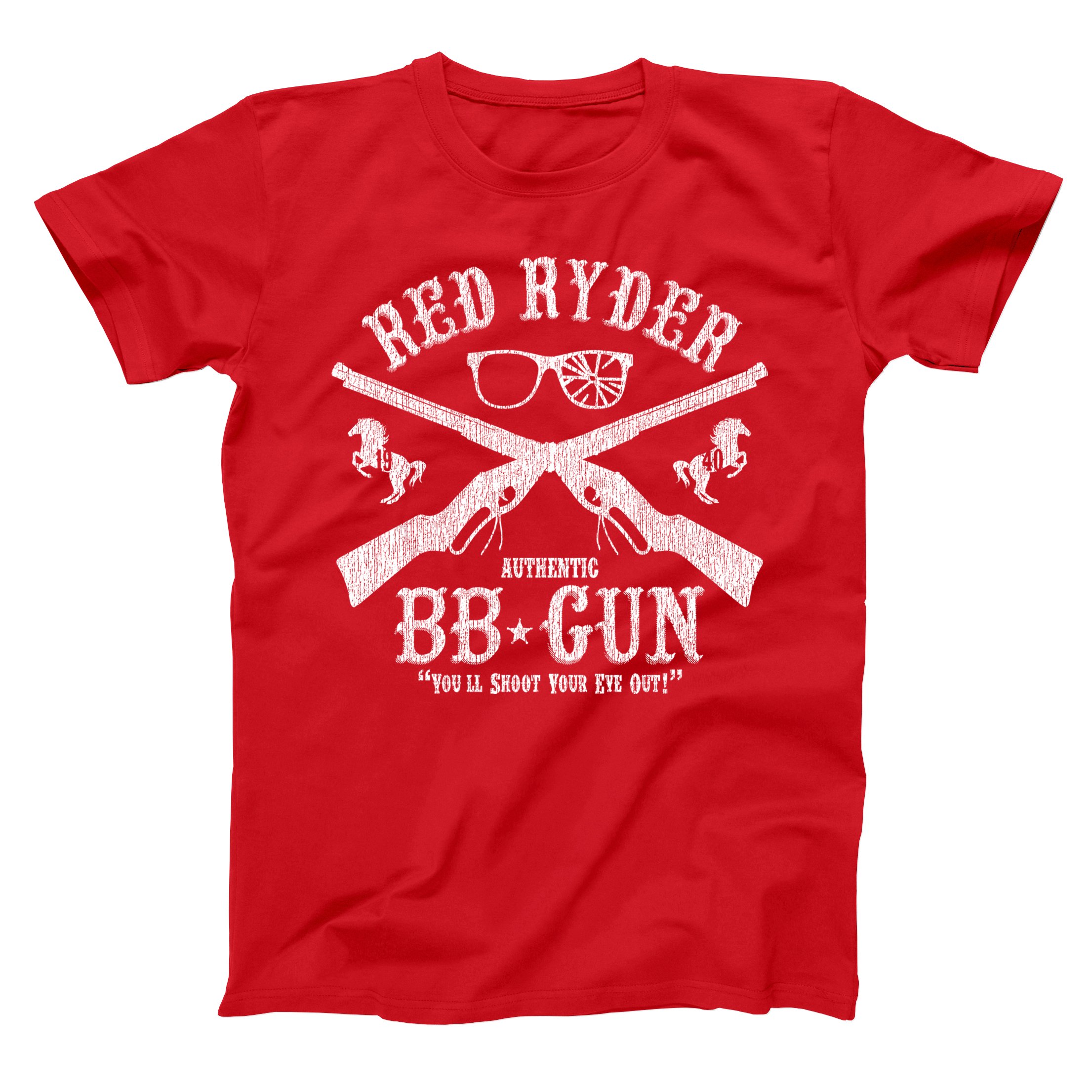 Red Ryder BB Gun Christmas T-Shirt - Funny Holiday Shooting Eye Out Tee for Men & Women - Perfect for Ugly Sweater Parties & Festive Gatherings