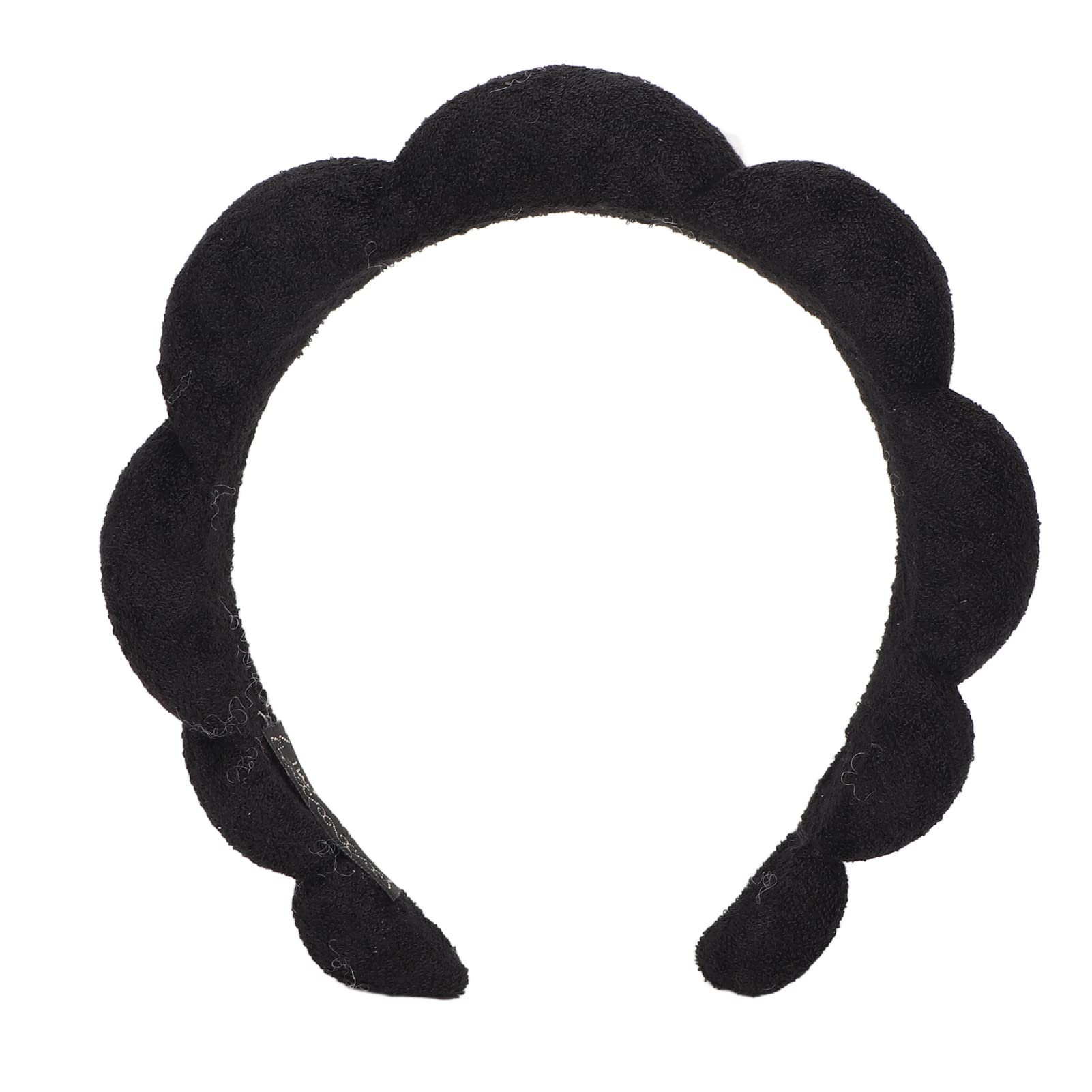 Soft Absorbent Facial Makeup Headband for Women - Cute SPA Headband for Yoga, Exercise & Skincare (Black) | Perfect for Spa Days, Gym Workouts & Beauty Routines