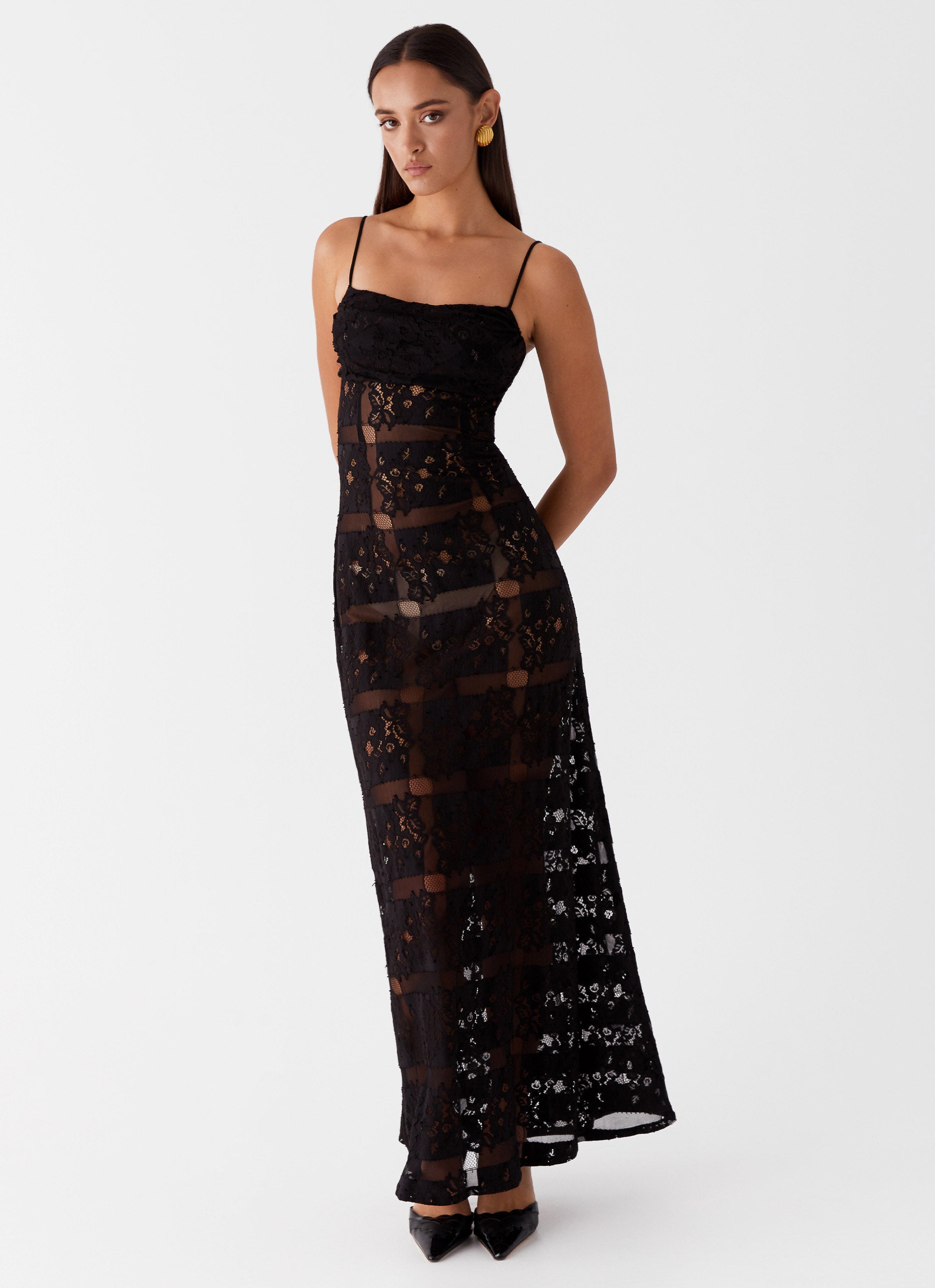 Carter Lily Backless Maxi Dress for Women - Elegant Black Long Formal Gown for Evening Parties, Weddings & Special Occasions