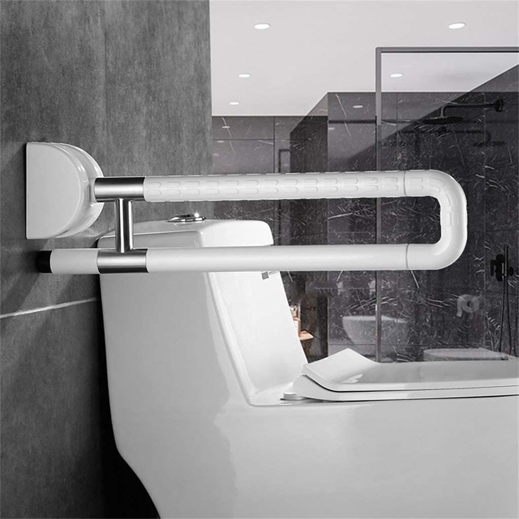 Foldable Bathroom Safety Handrail - Non-Slip Shower Grab Bar with Towel Rack for Elderly & Disabled - ADA Compliant Bathroom Assist Handle for Bathtub, Toilet & Shower Safety (Wall Mounted) - Perfect for Seniors, People with Mobility Issues & Barrier-Free Bathing