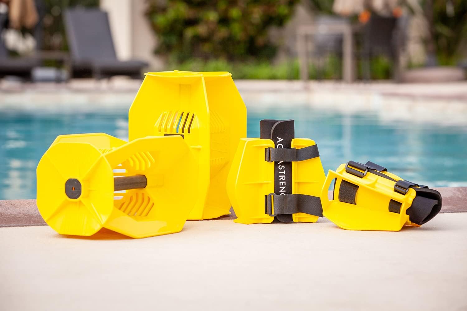 Hydro-Tone Total Body Water Weights for Pool Exercise – Isokinetic Aquatic Weights to Build Muscle & Reduce Joint Stress | Quick Start Guide Included | Perfect for Water Aerobics, Swimming & Physical Therapy