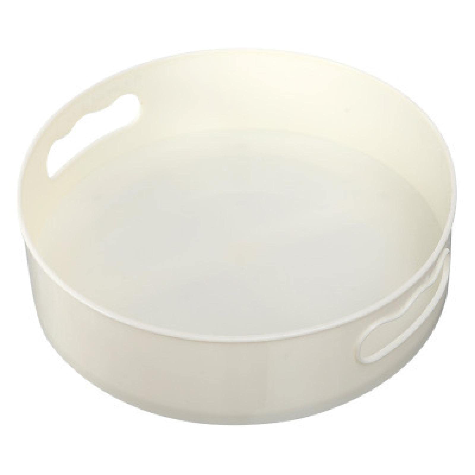 Multifunctional Rotating Kitchen Organizer - White Food Storage Tray, Condiment Holder & Cosmetic Organizer for Countertop, Pantry, and Bathroom Organization