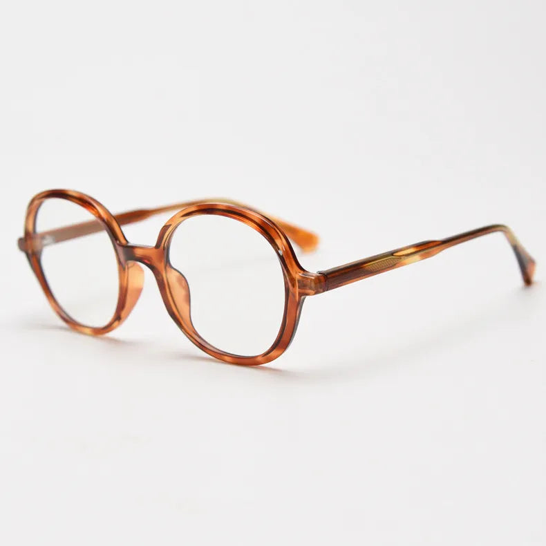 CCspace Unisex Full Rim Large Round TR90 Titanium Eyeglasses Frame 56945 - Lightweight & Durable Glasses for Work, Reading & Fashion