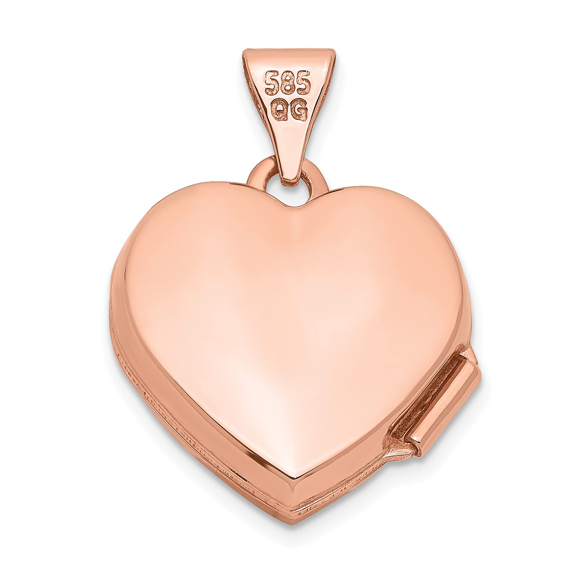 14K Rose Gold Heart Locket Necklace for Women - Elegant Minimalist Jewelry Gift for Her - Perfect for Valentine's Day, Anniversary & Special Occasions