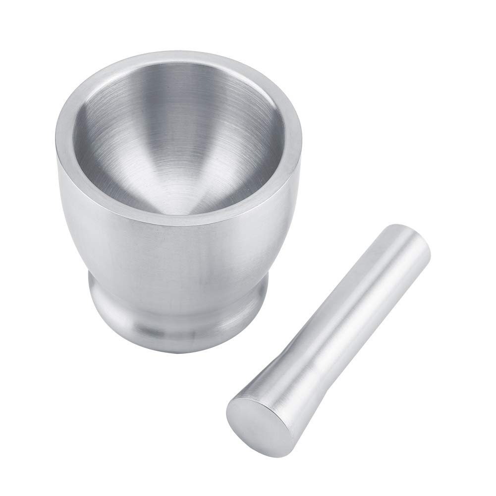 Premium Stainless Steel Mortar and Pestle Set - Heavy Duty Spice Grinder for Garlic, Herbs, Coffee Beans & Seasonings - Perfect for Kitchen, Cooking, Baking & Homemade Spice Blends