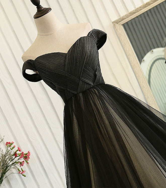 Custom Made Tulle Off Shoulder Long Prom Dress - Elegant Evening Gown for Formal Events, Weddings & Special Occasions