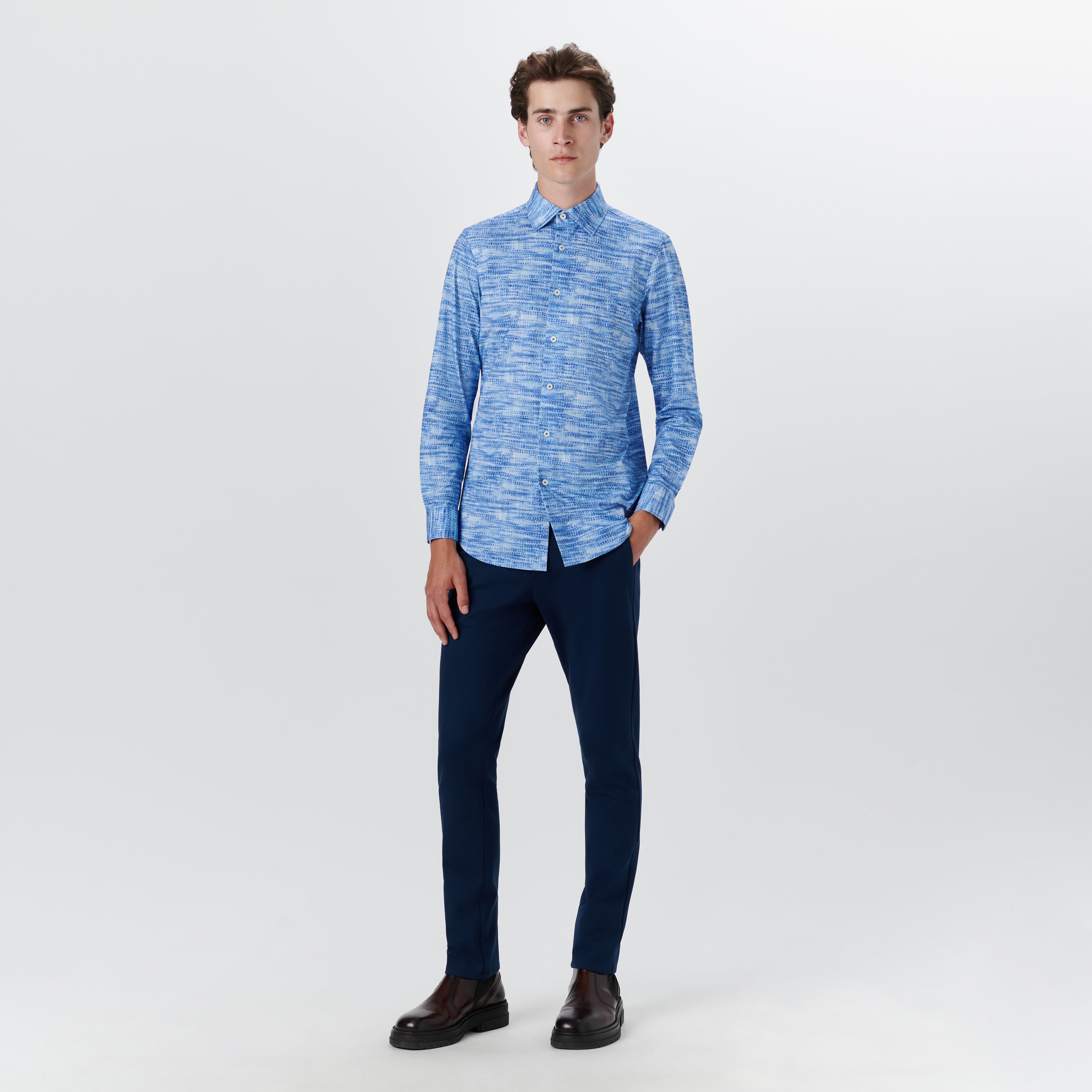 JAMES Abstract Print Cotton Shirt - Stylish Casual Wear for Men | Perfect for Office, Date Night & Weekend Outings