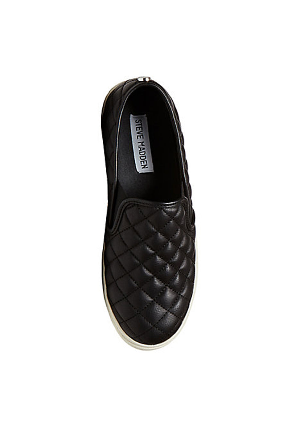 Ecentrcq Neutral Quilted Slip-On Sneakers for Women - Black Comfortable Casual Shoes for Walking, Travel & Everyday Wear