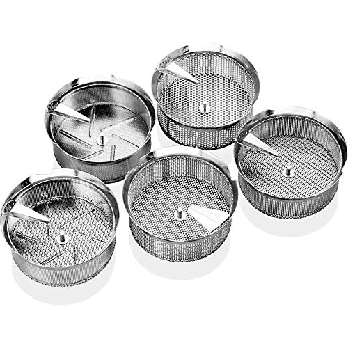 Stainless Steel Replacement Grid/Grill/Sieve for X5 8-Qt Mouli Mill - 1mm Holes | Perfect for Food Processing, Pureeing, and Grinding Vegetables, Fruits & Nuts