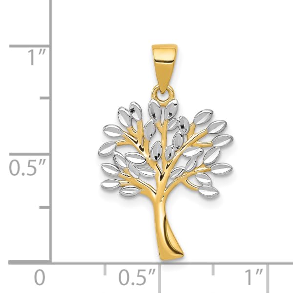 14K Solid Yellow Gold Tree of Life Necklace for Women - Elegant Pendant Charm with Chain - Perfect for Gifts, Anniversaries & Spiritual Jewelry Lovers