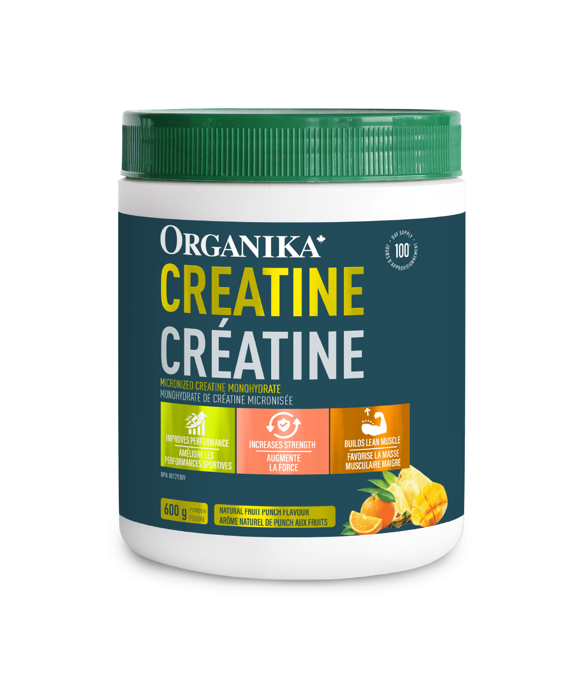 Best Creatine Powder - Fruit Punch Flavor for Muscle Growth & Recovery | Pre & Post Workout Supplement for Athletes & Bodybuilders