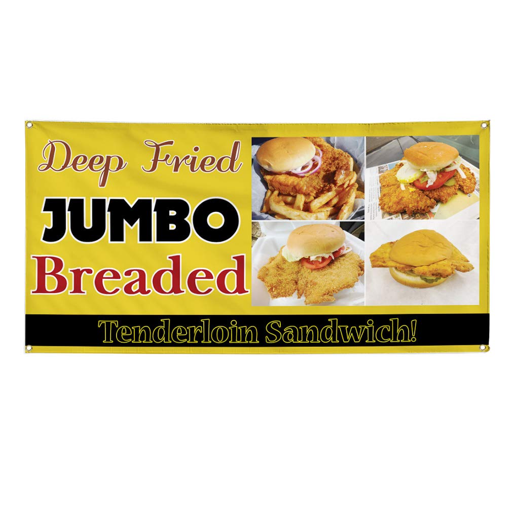 Vinyl Banner - Durable Weatherproof Outdoor Business Sign (48x96 Inches, Yellow, 8 Grommets) - Perfect for Advertising, Events, Yard Sales & Industrial Use