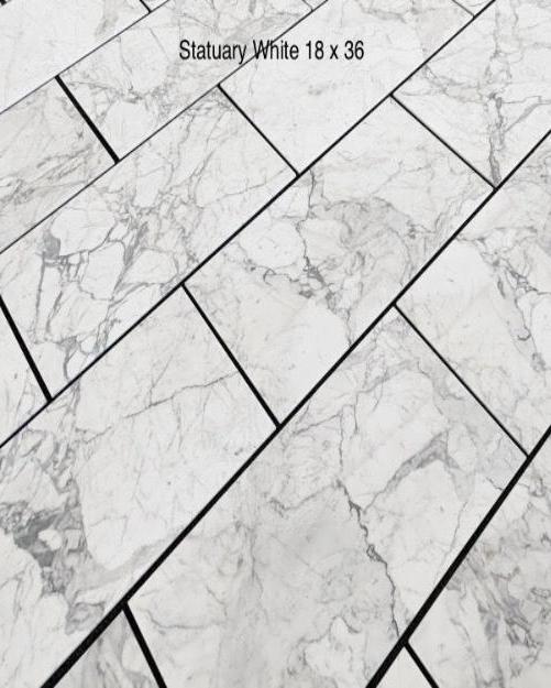 Premium Statuary White Marble Tile 18