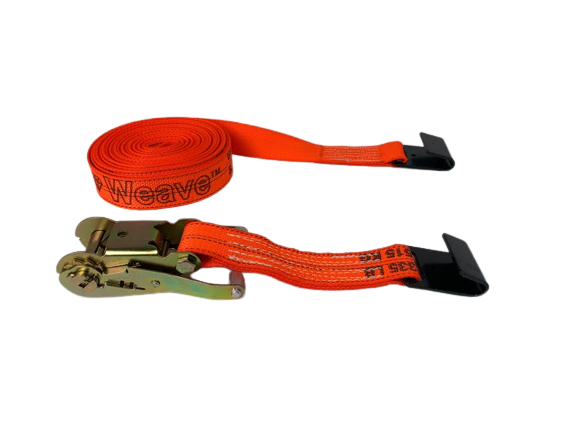 2-Pack 30-Foot Diamond Weave Ratchet Straps with Flat Hooks - Heavy Duty Tie Down Straps for Trucks, Trailers & Cargo Securing - Perfect for Moving, Towing & Transporting Equipment