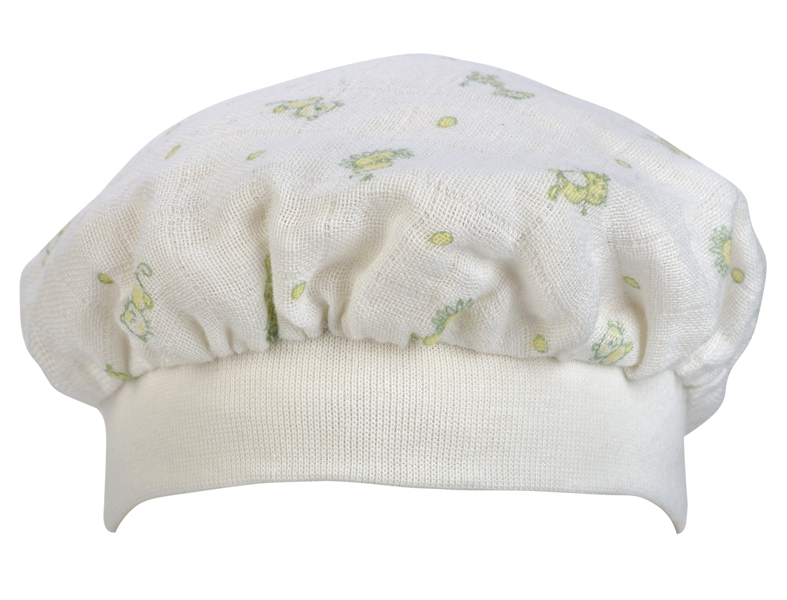 UNDER THE NILE Organic Cotton Baby Baker Hat for Newborn Girls - Soft & Comfortable Baking Chef Hat for Infants, Perfect for Cooking Playtime & Photo Shoots