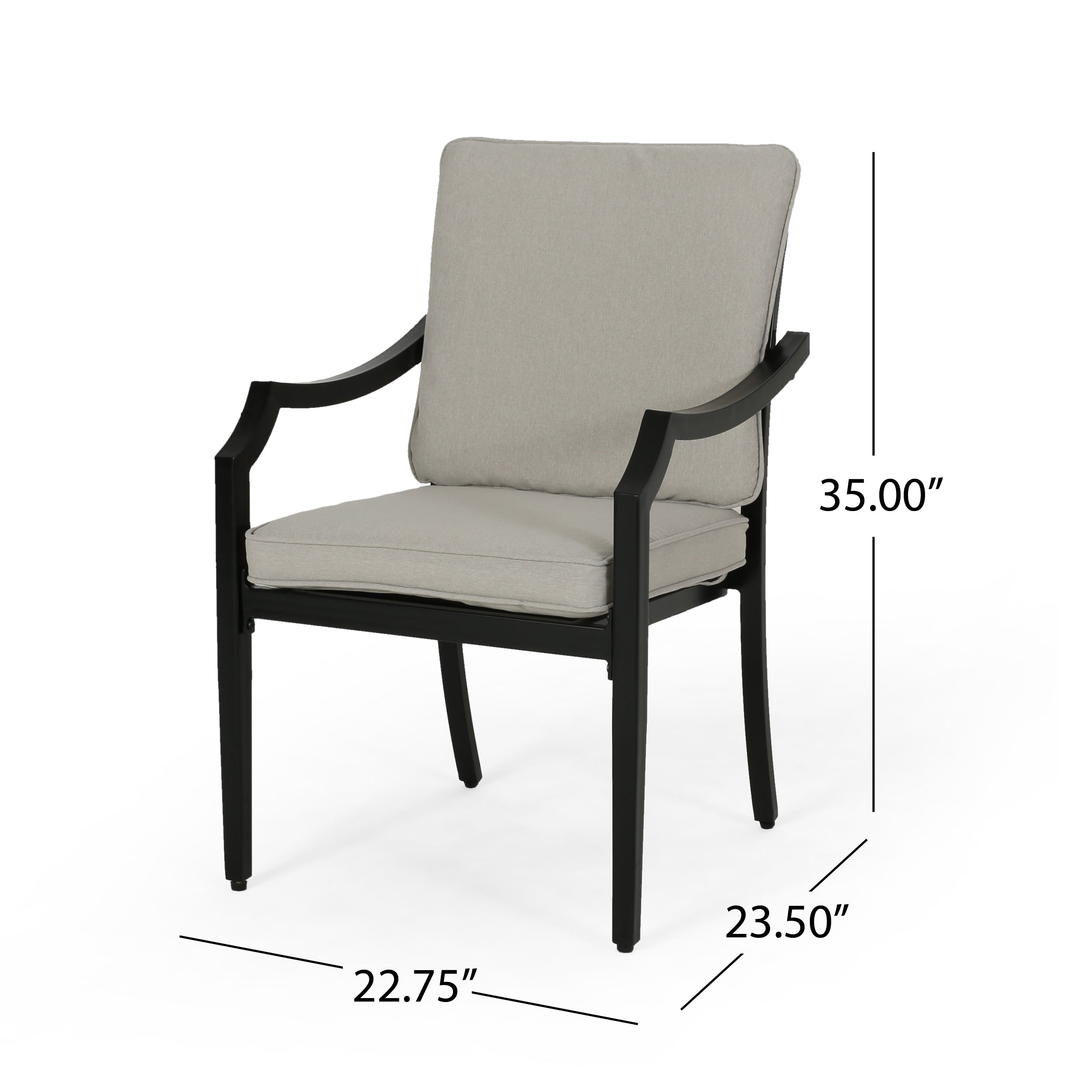 Modern Dining Chair Set of 1 - Sturdy Wooden Kitchen Chair with Cushion - Comfortable & Stylish for Home, Restaurant, or Office Use