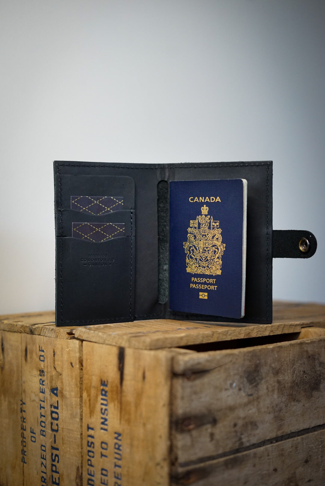 Premium RFID Blocking Passport Wallet - Flat Black for Travel Security & Organization | Perfect for International Trips & Airports