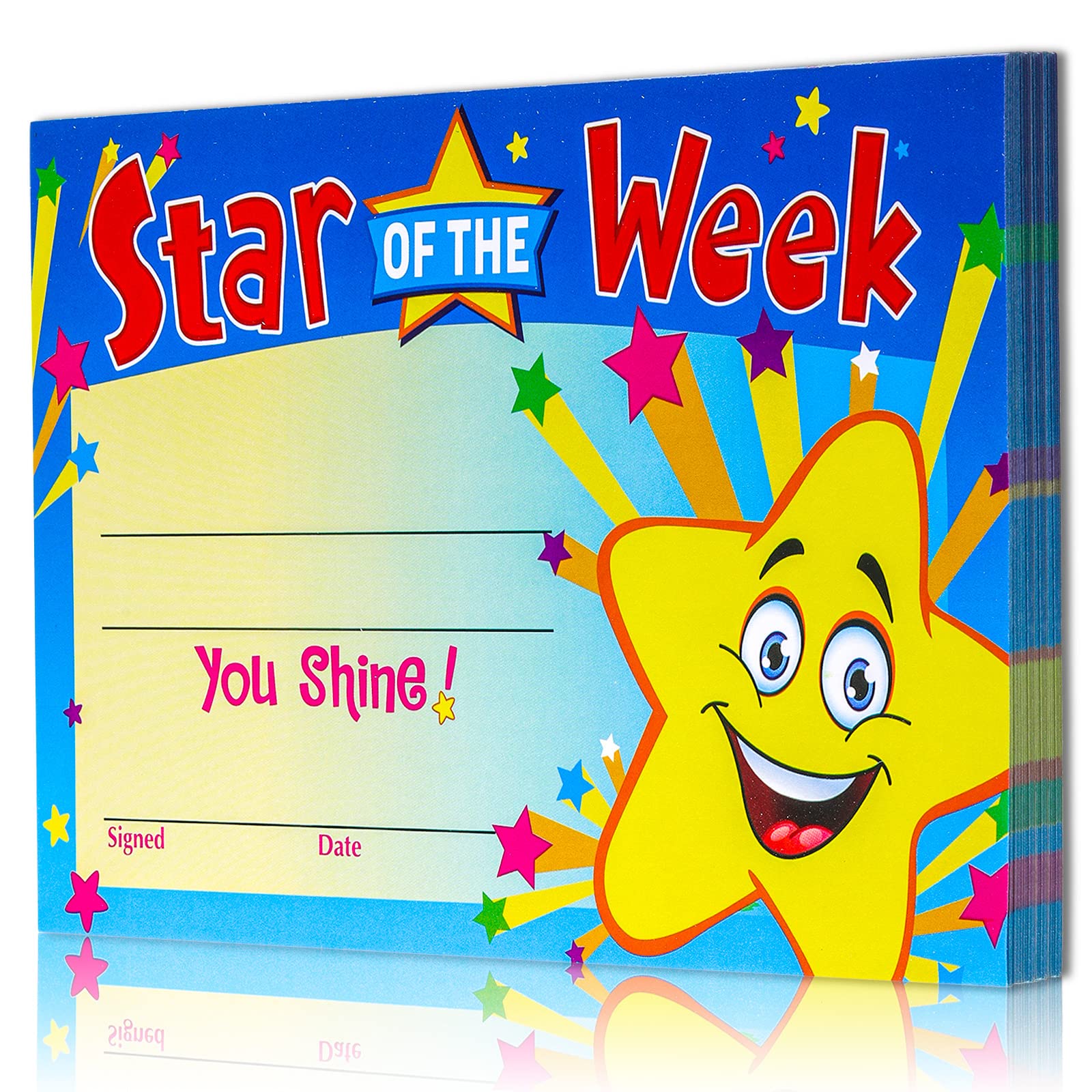 50 Pack Star Student Award Certificates for Kids - Classroom Incentives, Teacher & Parent Recognition - Perfect for End of Semester, Back to School & Homeschool Supplies - Motivate Learning & Celebrate Achievements
