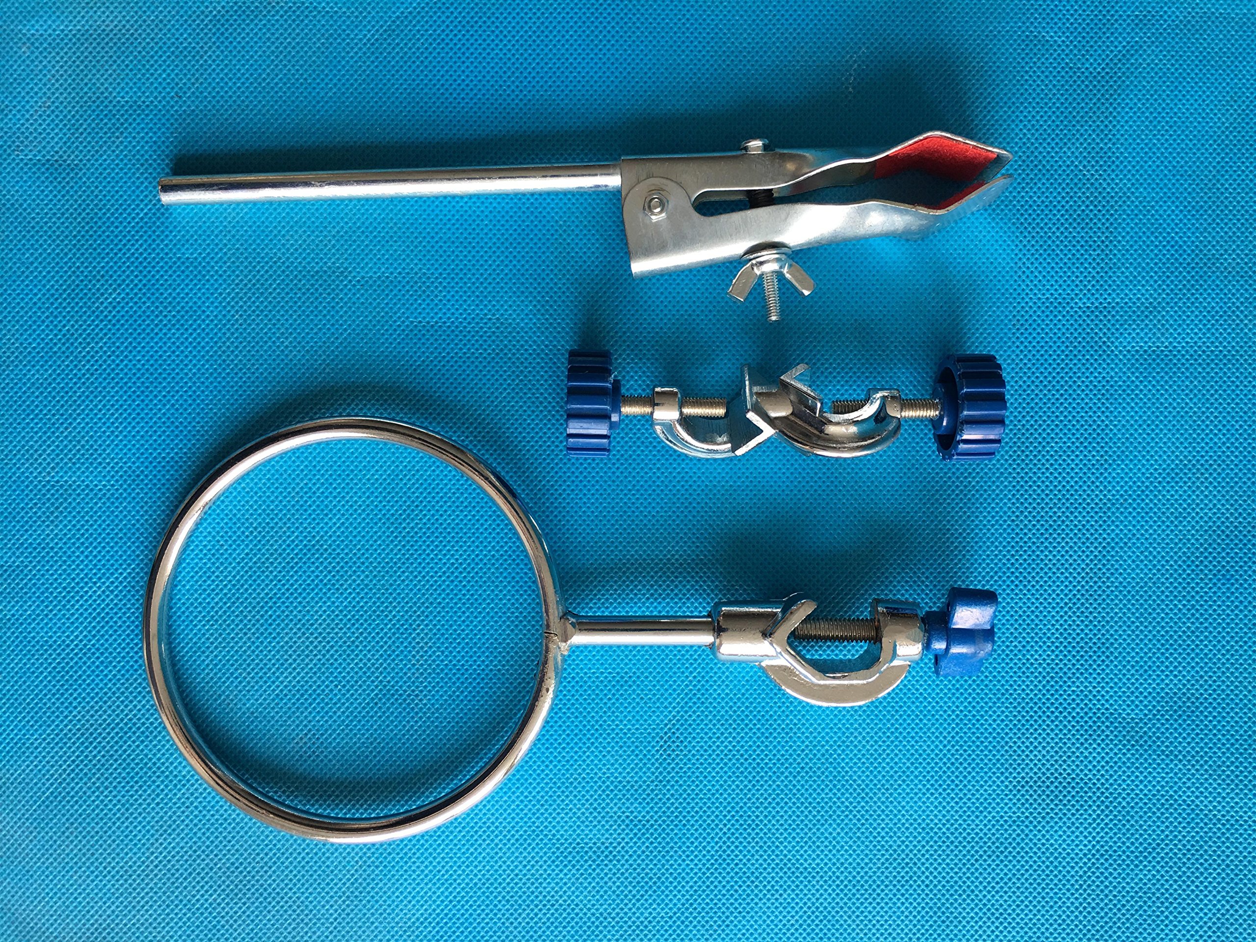 2000ml Glass Separatory Funnel Set with PTFE Stopcock & Iron Ring Stand - Lab Equipment for Liquid Extraction, Chemical Separation - Perfect for Chemistry Labs, Essential Oil Distillation & Scientific Research