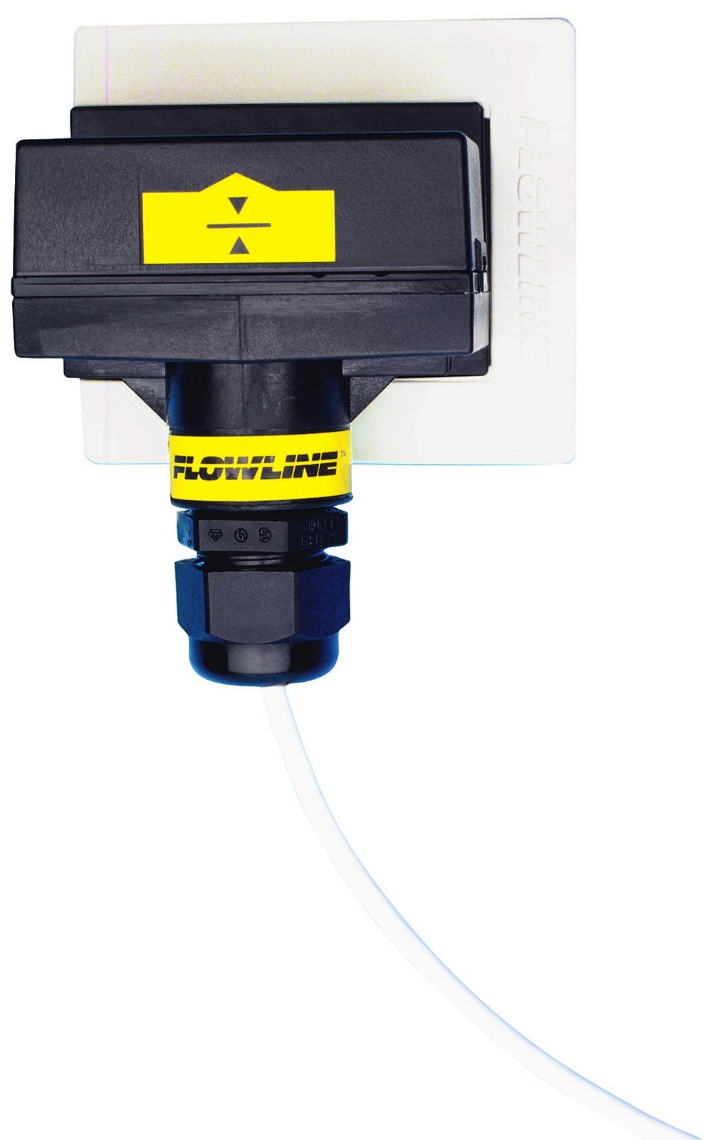 Flowline LP50-6005 Non-Intrusive Capacitance Level Switch with Polyethylene Bracket - Liquid Level Detection for Tanks, Silos & Industrial Process Control
