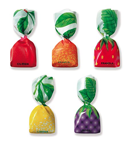 Mangini Italian Fruit Jam Filled Candy (Frutta) - 2.2 Lbs Bulk Pack - Authentic Italian Treats for Parties, Gifts & Dessert Toppings