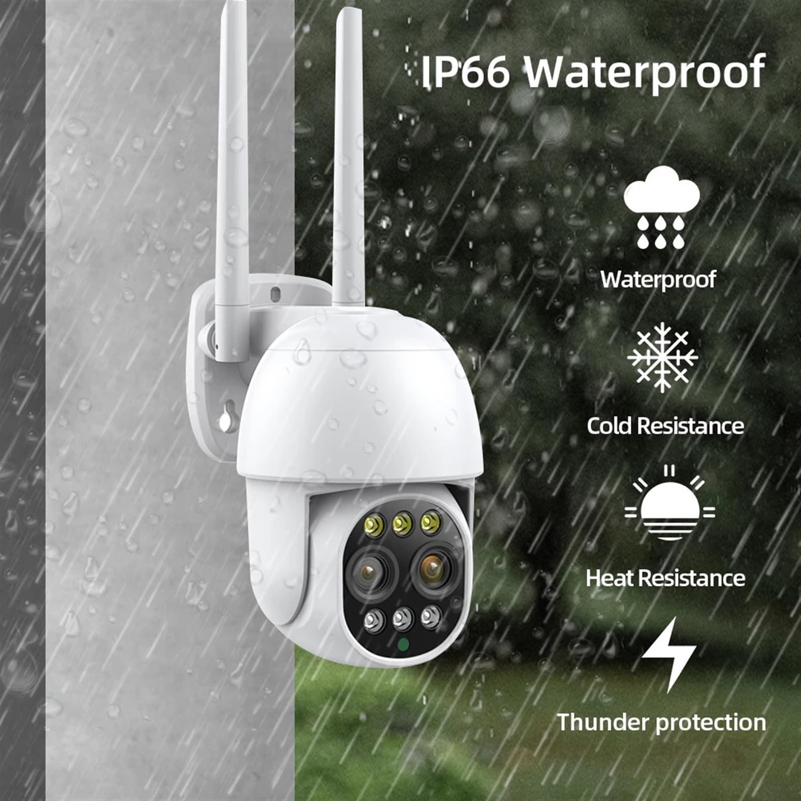 4K 8MP PTZ Outdoor Security Camera with Human Detection & 10X Zoom - Wireless IP CCTV Surveillance System for Home/Business (WiFi, No SD Card Included) - Ideal for 24/7 Property Monitoring, Motion Alerts & Night Vision Protection