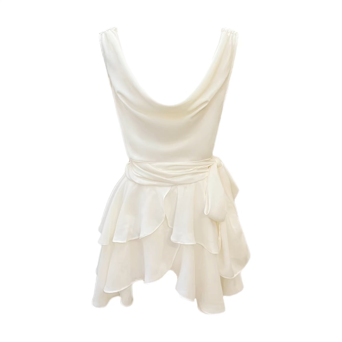 Ivory A-Line Short Prom Dress with Ruffle Details - Elegant Homecoming Dress J4769 for Teens, Party, Dance & Special Occasions