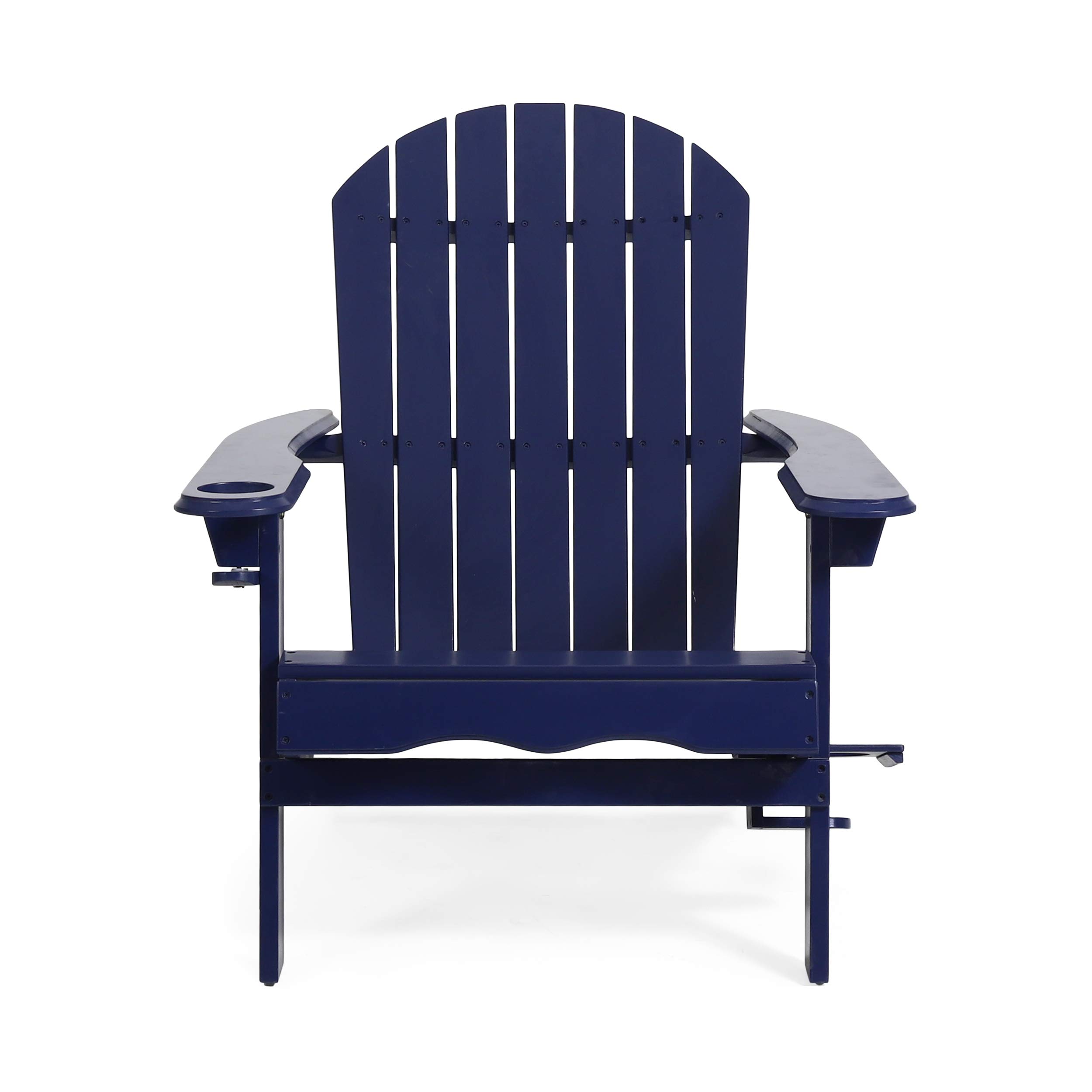 Christopher Knight Home Celeste Outdoor Acacia Wood Folding Adirondack Chairs (Set of 2), Navy Blue - Patio, Garden, Poolside & Beach Relaxation Furniture