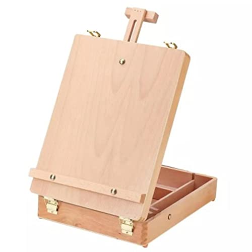 Adjustable Wooden Easel Stand with Paint Palette - Portable Artist Sketchbox for Storing Markers, Sketch Pads & Art Supplies | Perfect for Painting, Drawing & Displaying Artwork at Home, Studio or Outdoor