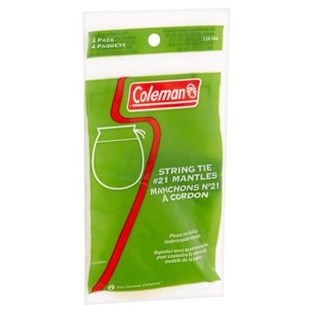 Coleman Standard String Tie Mantles #21 (2-Pack) - Replacement Gas Lantern Mantles for Camping, Hiking & Outdoor Adventures