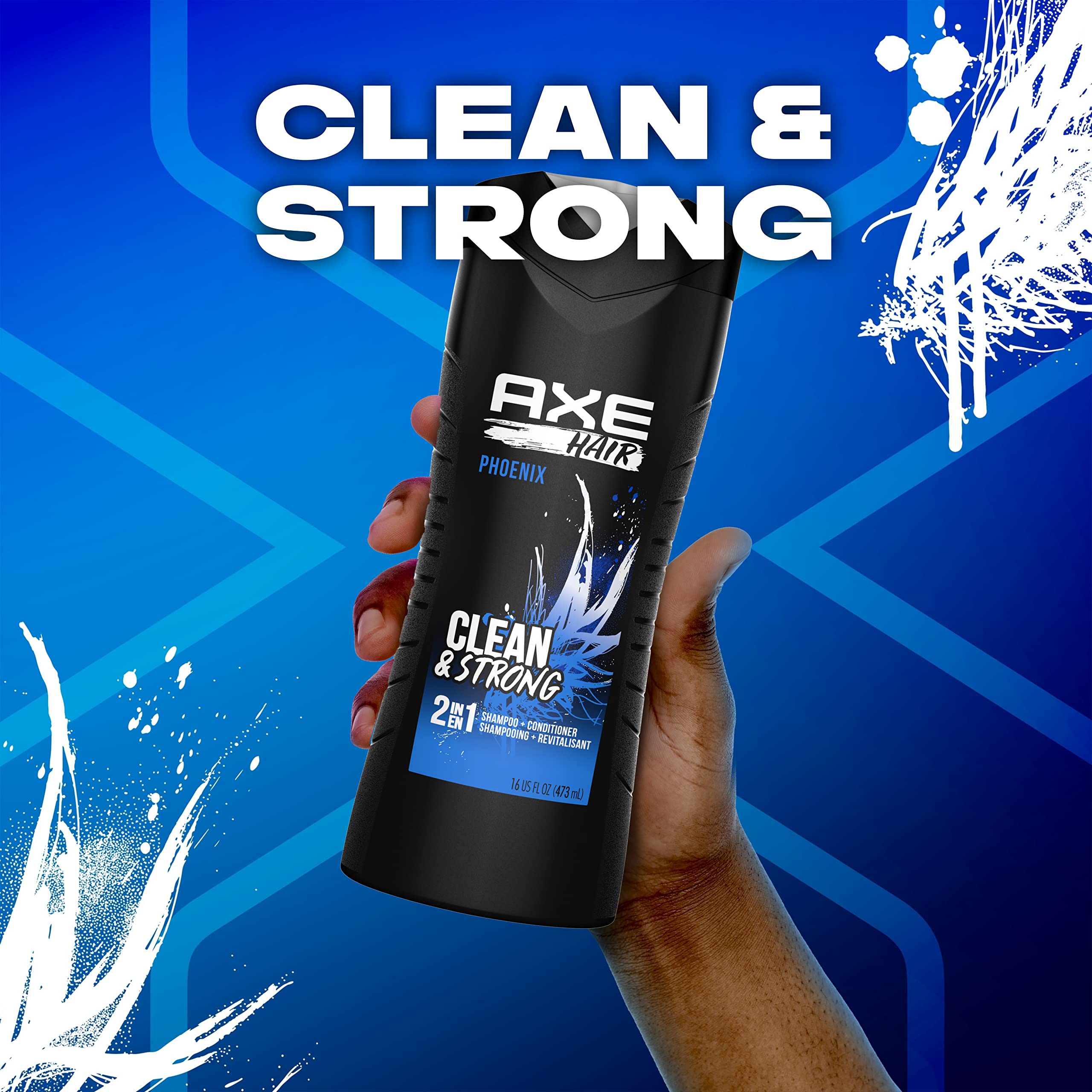 AXE 2-in-1 Shampoo and Conditioner for Men - Phoenix Scent - 16 oz Bottle - Hydrating Hair Care for Daily Use at Home or Gym