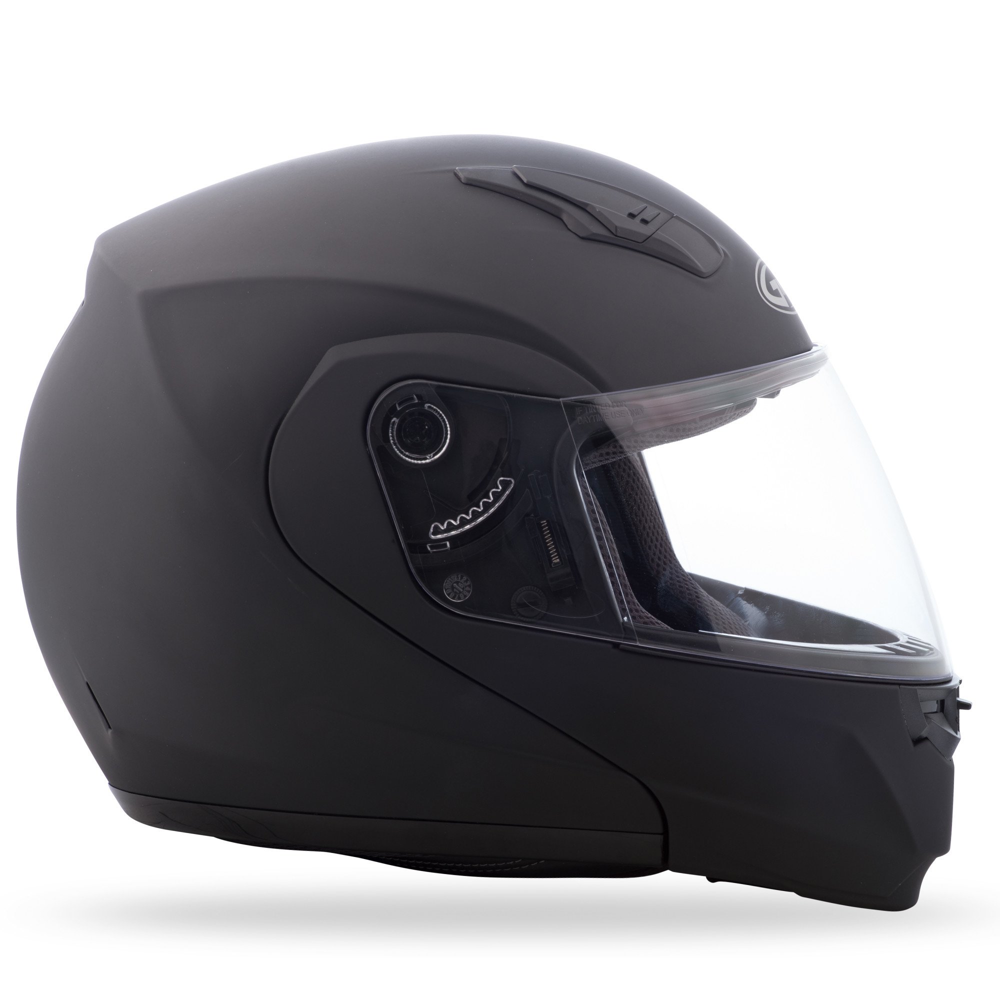 G-Max MD04 Solid Motorcycle Helmet (Small, Flat Black) - Lightweight DOT Certified Full Face Helmet for Street Bike Riding & Racing